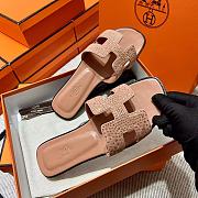 Hermes Oran Beige Slipper - 4