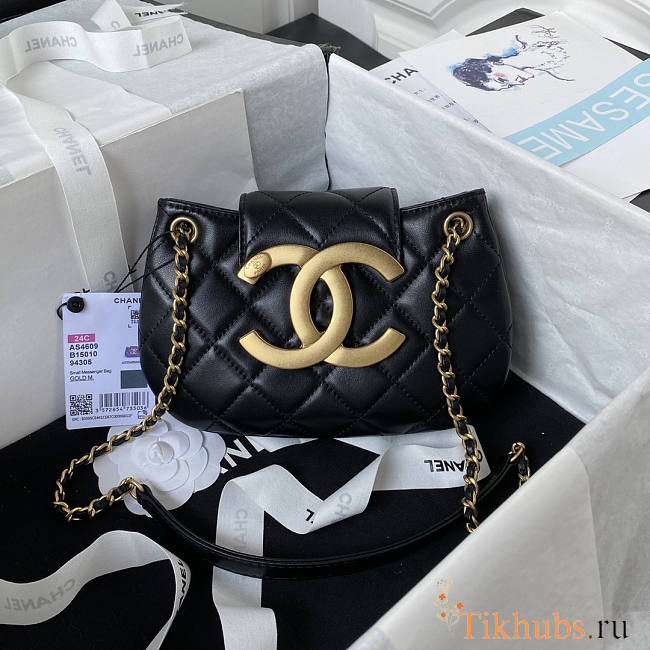 Chanel Small Messenger Black Gold Bag 21x14x5cm - 1