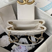 Chanel Small Messenger White Gold Bag 21x14x5cm - 6