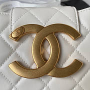 Chanel Small Messenger White Gold Bag 21x14x5cm - 2