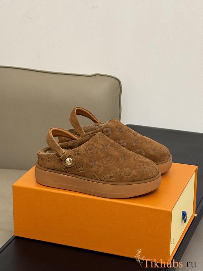 Louis Vuitton LV Aspen Platform Clog Cognac - 1