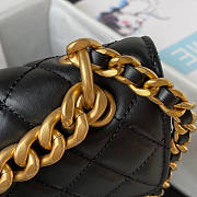 Chanel Flap Bag Black Gold Hardware 19x14x6cm - 3