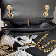 Chanel Flap Bag Black Gold Hardware 19x14x6cm - 5