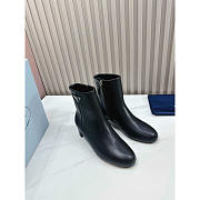 Prada Leather Ankle Boots Black - 1