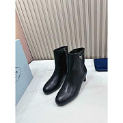 Prada Leather Ankle Boots Black - 3