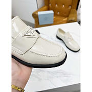 Prada Patent Leather Loafers White - 3