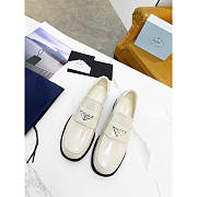 Prada Patent Leather Loafers White - 2