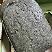 Gucci Jumbo GG Crossbody Bag Dark Green 19x29x7cm - 4