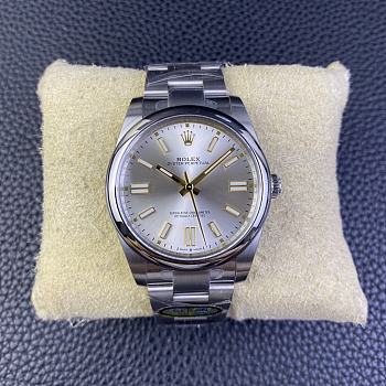 Rolex Oyster Perpetual silver dial 41mm