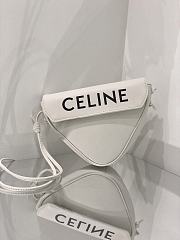 Celine Triangle Bag in Smooth Calfskin White 21x15x4cm - 1