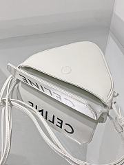 Celine Triangle Bag in Smooth Calfskin White 21x15x4cm - 3