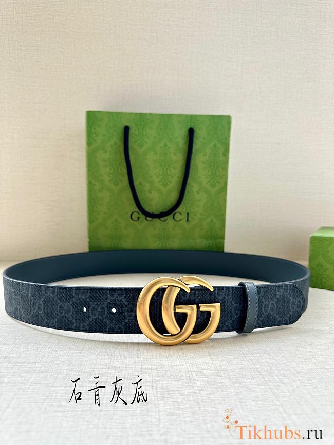 Gucci Gold Black Belt - 1