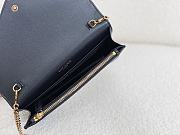 YSL Cassandre Leather Envelope Chain Wallet Black 19x12.5x3.5cm - 5