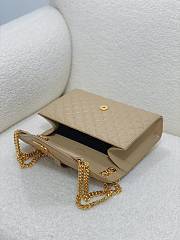 YSL Envelope Calfskin Beige Gold 24x17.5x6cm - 4