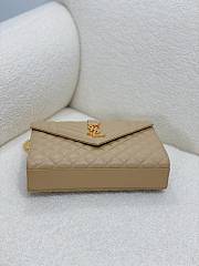 YSL Envelope Calfskin Beige Gold 24x17.5x6cm - 2