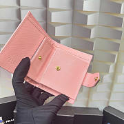 Prada Small Saffiano And Smooth Leather Wallet Pink 10x9x2cm - 5