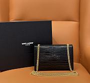 YSL Kate Crocodile Black Gold 20x13.5x5.5cm - 5