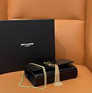 YSL Kate Crocodile Black Gold 20x13.5x5.5cm - 3