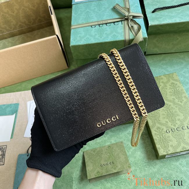 Gucci Chain Wallet With Script Black 20x12.5x4cm - 1