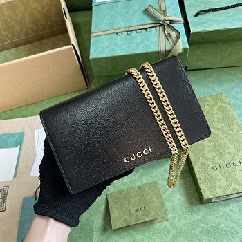 Gucci Chain Wallet With Script Black 20x12.5x4cm