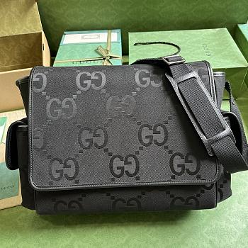 Gucci Jumbo GG Baby Changing Bag Black 44x28x14cm