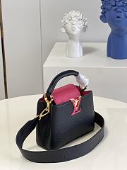 Louis Vuitton LV Capucines Mini Black Pink 27cm - 3