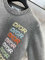 Dior Sweater Grey Cashmere Intarsia - 2