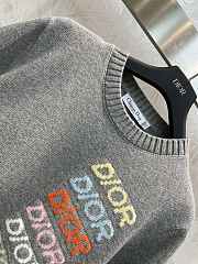 Dior Sweater Grey Cashmere Intarsia - 3