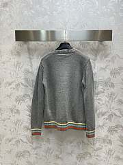 Dior Sweater Grey Cashmere Intarsia - 4