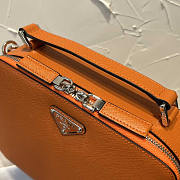 Prada Medium Brique Saffiano Leather Bag Papaya 22x16x6cm - 2