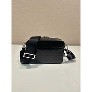 Prada Brique Leather Handbag Black 19x12x5cm - 3