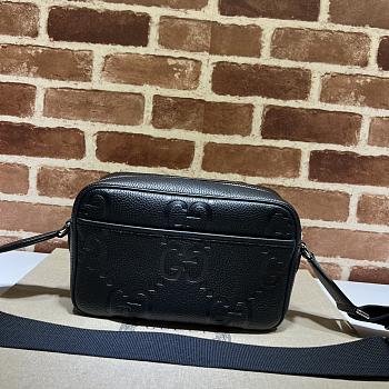 Gucci Jumbo GG Medium Messenger Bag Black 25.5x12x10cm