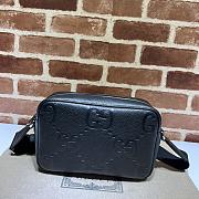 Gucci Jumbo GG Medium Messenger Bag Black 25.5x12x10cm - 6