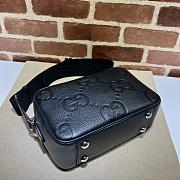 Gucci Jumbo GG Medium Messenger Bag Black 25.5x12x10cm - 3