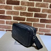 Gucci Jumbo GG Medium Messenger Bag Black 25.5x12x10cm - 2