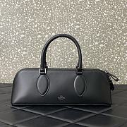 Valentino Rockstud E/W Calfskin Handbag Black 34x11x8cm - 3