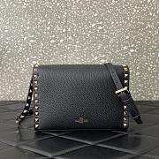 Valentino Smll Rockstud Black Crossbody Bag 22.5x15x6cm - 2