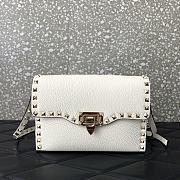 Valentino Smll Rockstud White Crossbody Bag 22.5x15x6cm - 1