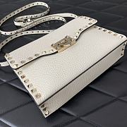 Valentino Smll Rockstud White Crossbody Bag 22.5x15x6cm - 5