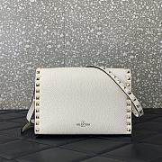 Valentino Smll Rockstud White Crossbody Bag 22.5x15x6cm - 2