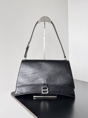 Balenciaga Crush Medium Sing Bag In Black 31x21x11cm