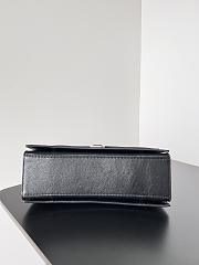 Balenciaga Crush Medium Sing Bag In Black 31x21x11cm - 5