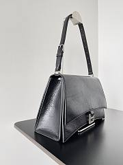 Balenciaga Crush Medium Sing Bag In Black 31x21x11cm - 2