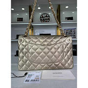 Chanel Lambskin Medium Double Flap Bag Metallic Gold 25cm - 4