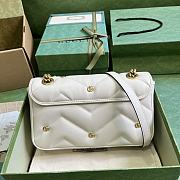 Gucci Marmont Small Shoulder White Bag 26x15x7cm - 3