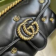 Gucci Marmont Mini Shoulder Black Bag 22x13x6cm - 4