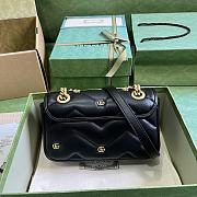 Gucci Marmont Mini Shoulder Black Bag 22x13x6cm - 5