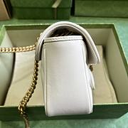 Gucci Marmont Mini Shoulder White Bag 22x13x6cm - 5