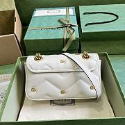 Gucci Marmont Mini Shoulder White Bag 22x13x6cm - 4