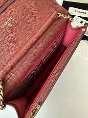 Chanel Wallet On Chain Red Wine Caviar Gold 19x12x3cm - 3